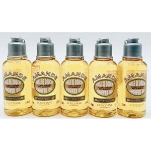 NEW, L'OCCITANE Amande Almond Shower Oil Bottles - Golden Yellow